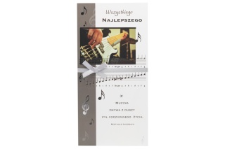 Kartka okazjonalna karnet z życzeniami kopertą dla muzyka