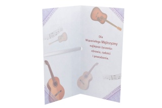 Kartka okazjonalna karnet z życzeniami kopertą dla muzyka