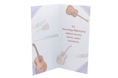 Kartka okazjonalna karnet z życzeniami kopertą dla muzyka