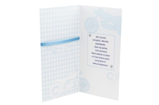 Kartka okazjonalna karnet z życzeniami kopertą wstążka