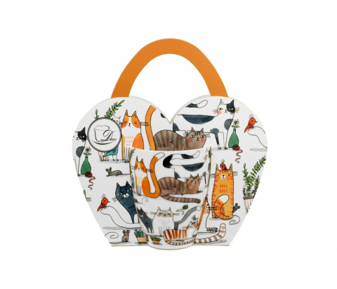 Klasyczny kubek do herbaty koci świat obwoluta leniwe koty