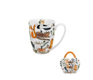 Klasyczny kubek do herbaty koci świat obwoluta leniwe koty