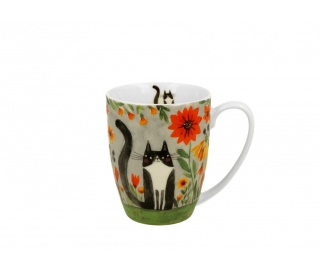 Porcelanowy kubek do kawy prezent koci świat obwoluta łąka