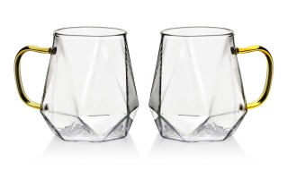 Komplet 2 kubki szklanki termiczne Peter z uszkiem do kawy