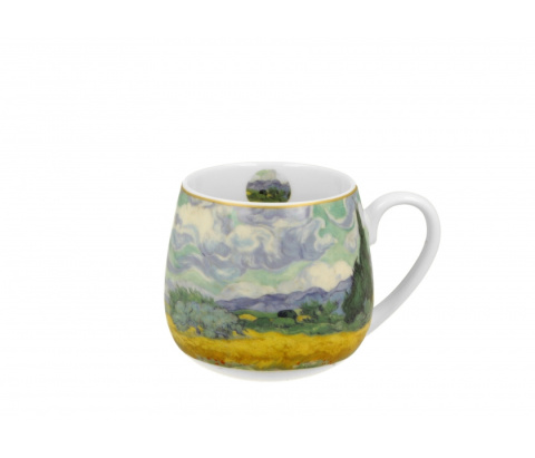 Komplet kubek baryłka z sitkiem Van Gogh Wheat Field prezent