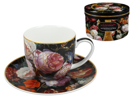Zestaw filiżanka do herbaty kwiaty barokowe Carmani prezent