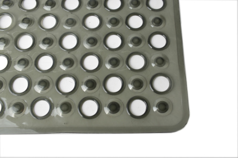 Mata łazienkowa antypoślizgowa Zac Black 54X54 czarna