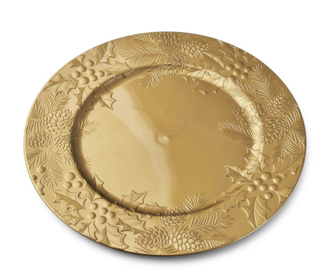 Złota podkładka dekoracyjna podtalerz Blanche Gold święta
