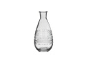 Ozdobna szklana butelka bezbarwna wazonik świecznik 16 cm