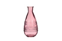 Ozdobna szklana butelka różowa wazon świecznik 16cm słońce