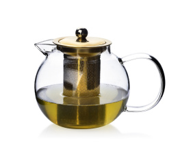 Szklany dzbanek z zaparzaczem czajnik 1 l do herbaty peter