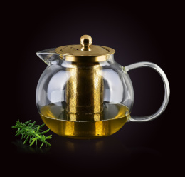 Szklany dzbanek z zaparzaczem czajnik 1 l do herbaty peter