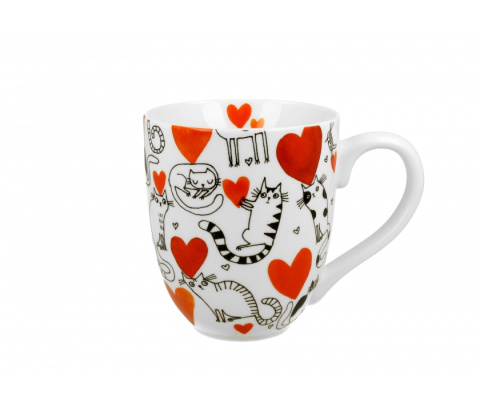 Wielki kubek kubas jumbo na urodziny xxl koci świat serca