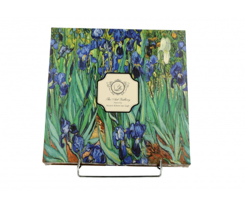 Zestaw 2 talerze deserowe porcelana Van Gogh Irysy kwiaty