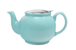 Zestaw dzbanek z sitkiem zaparzaczem porcelanowy niebieski