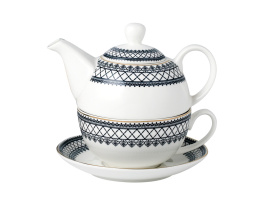 Zestaw filiżanka z imbryczkiem tea for one livello ornament
