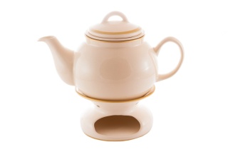 Dzbanek z podgrzewaczem sitko 1l kremowy Mieroszów