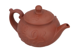 Brązowy dzbanek czajnik do herbaty kawy 0,4 l ceramiczny