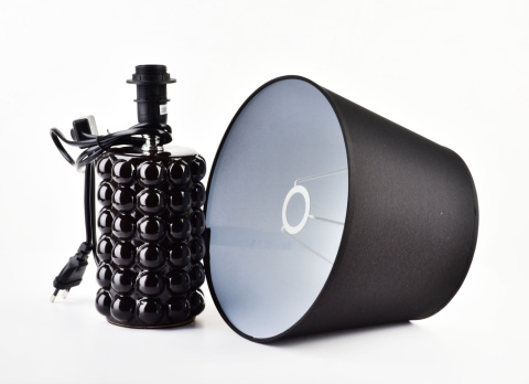 Lampa stołowa nocna czarna Leti Bubble do pokoju sypialni