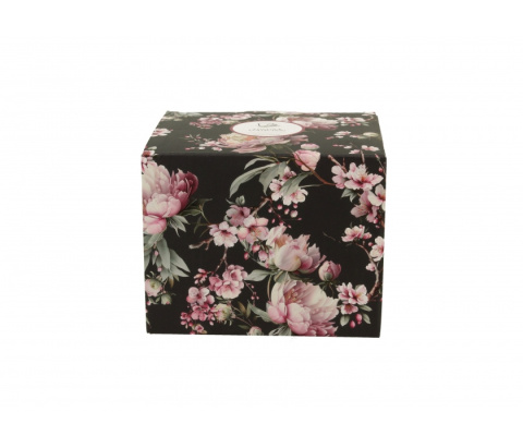 Kubek baryłka do kawy herbaty noemi black na prezent kwiaty