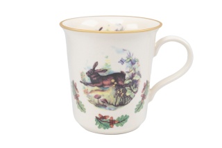 Kubek z Mieroszowa z motywem zająca ceramiczny