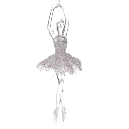 Ozdobna balerina zawieszka na choinkę bombka baletnica