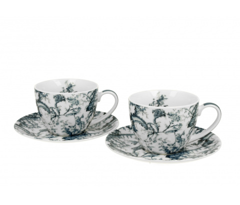 Zestaw 2 filiżanki ze spodkami do kawy orient blue prezent