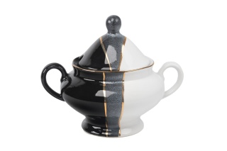 Cukiernica trio Mieroszów biało czarna polska