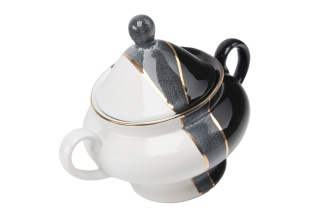 Cukiernica trio Mieroszów biało czarna polska