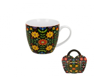 Duży kubek do herbaty kawy na prezent merida black obwoluta