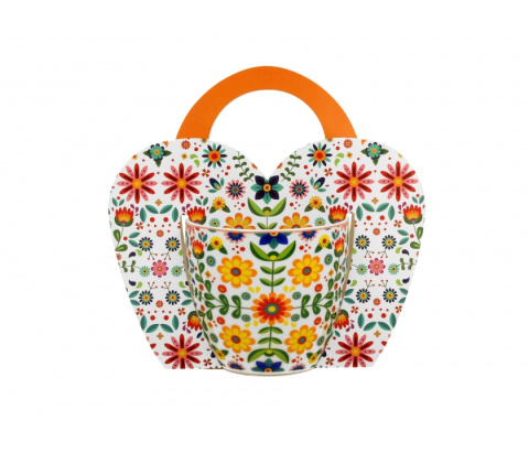 Duży kubek do herbaty kawy na prezent merida white obwoluta