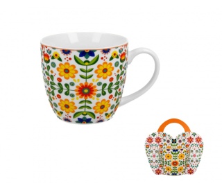 Duży kubek do herbaty kawy na prezent merida white obwoluta