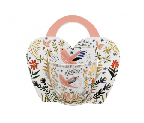 Kubek do herbaty kawy na urodziny sanin w koszyczku kwiaty