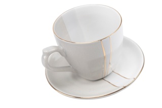 Filiżanka spodek trio mocca Mieroszów espresso