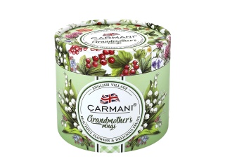 Kubek babuni do herbaty bratki carmani na urodziny porcelana