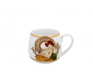 Kubek baryłka do kawy herbaty na prezent Mucha Topaz kobieta