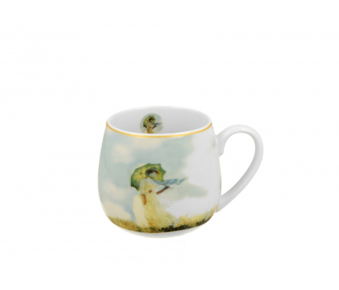 Kubek baryłka do kawy prezent Monet kobieta z parasolką