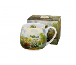Kubek baryłka do kawy herbaty prezent Monet Garden malarz