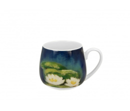 Kubek baryłka do herbaty na prezent Monet Nenufars kwiaty