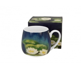 Kubek baryłka do herbaty na prezent Monet Nenufars kwiaty