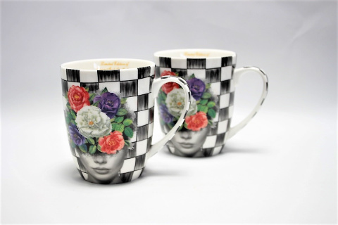 Komplet 2 kubków do herbaty Queen Isabell floral woman