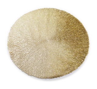 Mata na stół okrągła podkładka stołowa Mandy złota 38 cm