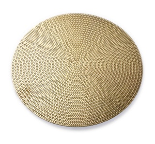 Mata na stół okrągła podkładka na prezent Mandy złota 38 cm