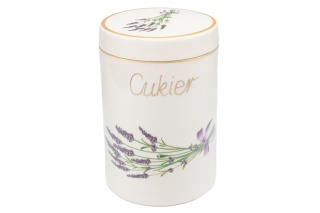 Pojemnik na cukier lawenda Mieroszów ceramiczny