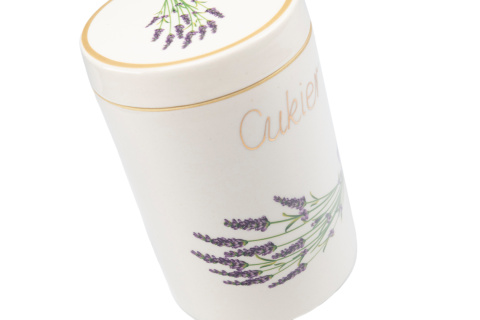 Pojemnik na cukier lawenda Mieroszów ceramiczny