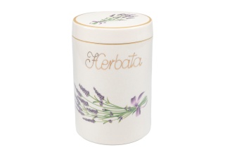 Pojemnik na herbatę lawenda Mieroszów ceramiczny