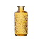 Szklana butelka żółta wazon ozdoba świecznik 21 cm na kwiaty