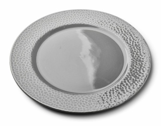 Talerz obiadowy płytki porcelanowy szary ozdobny hudson