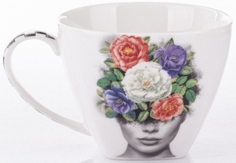 Zestaw 2 filiżanki w pudełku Queen Isabell łyżeczki floral