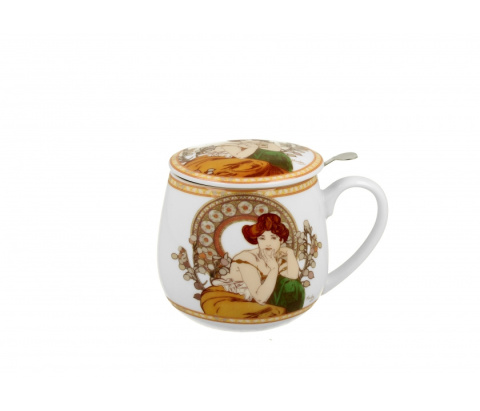 Zestaw kubek baryłka zaparzacz filtr Mucha Topaz na prezent